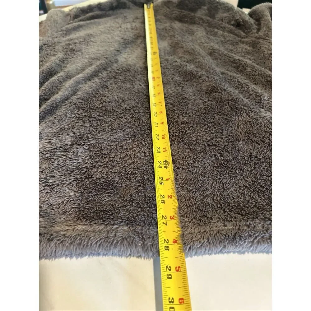 Avalanche Women's Medium Sherpa 1/4 Button‎ Gray Pullover Sweater Lg